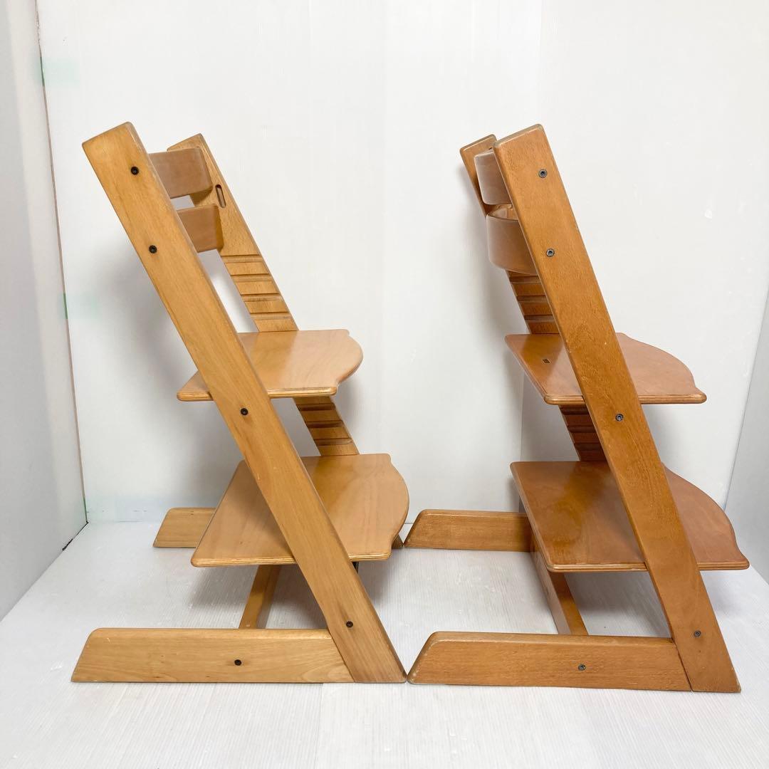 ★2脚セット★ストッケ トリップトラップ ナチュラル 木目 ハイチェア