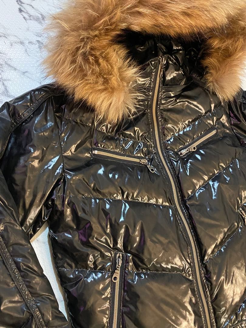 Y2K archive 光沢　短丈　ラクーンファー　エナメル質　グランジ　平成