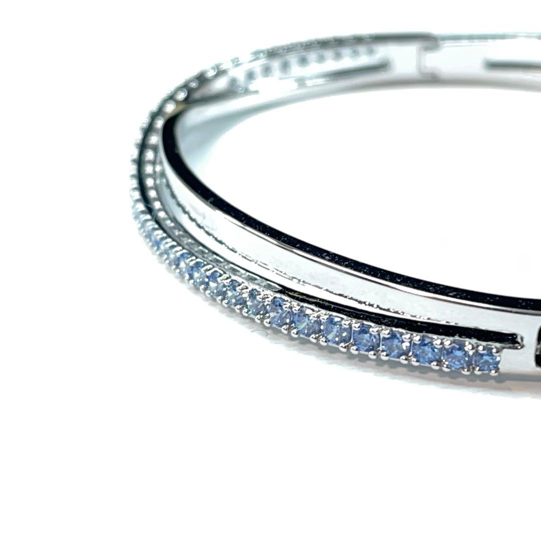 4024 スワロフスキー クリスタルバングル ダブル サイズS ストーン