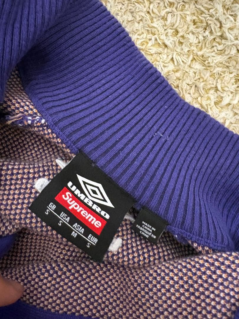 Supreme umbro zip up sweater 25ss即完　sサイズ