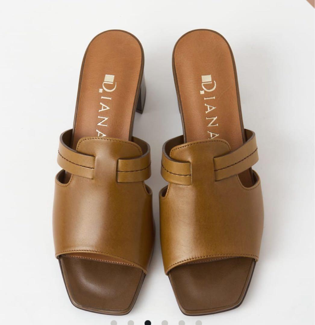 【2025 今期　新品未使用】DIANA ブラウン ミュール　Lサイズ　24.0