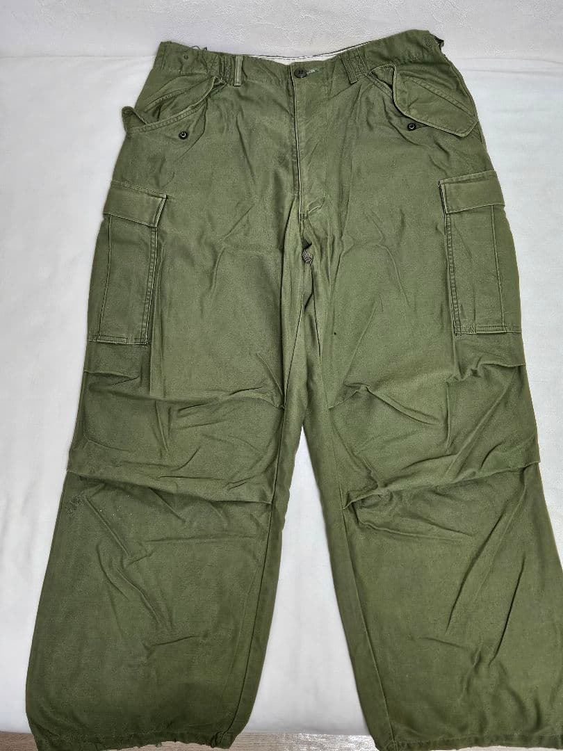 し*】様 【美品・激レア】1974年製 米軍実物 オリーブ m-65 カーゴパン