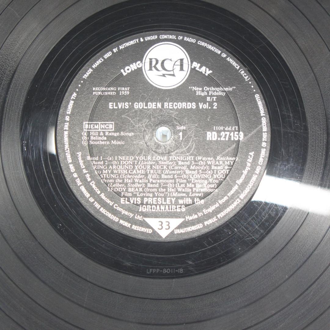 英LP Elvis' Golden Records vol. 2 Presley