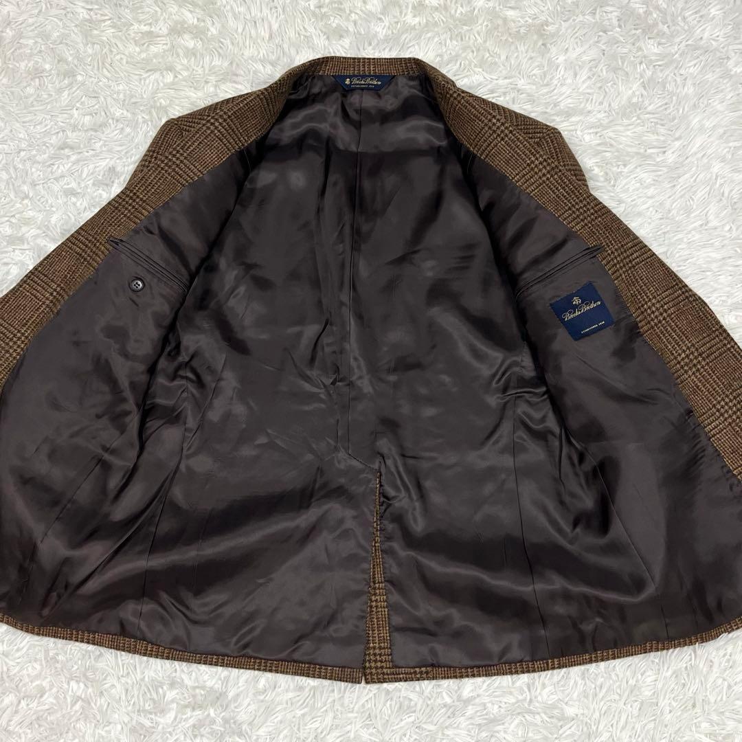 美品✨ブルックスブラザーズ グレンチェックツイードジャケット42 くるみボタン