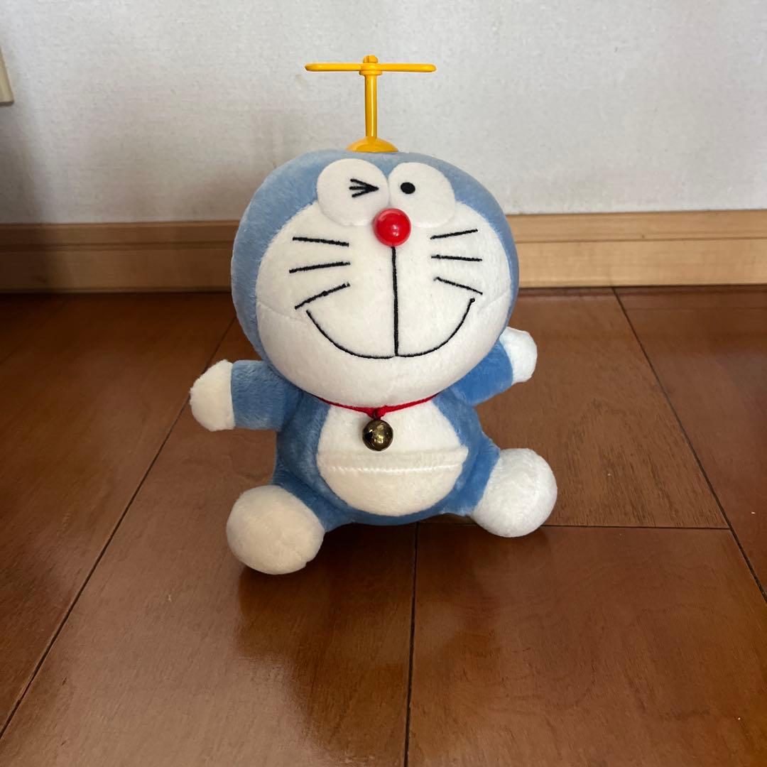 【ビンテージ】ドラえもん プロペラ付きぬいぐるみ 約20cm 袋付き
