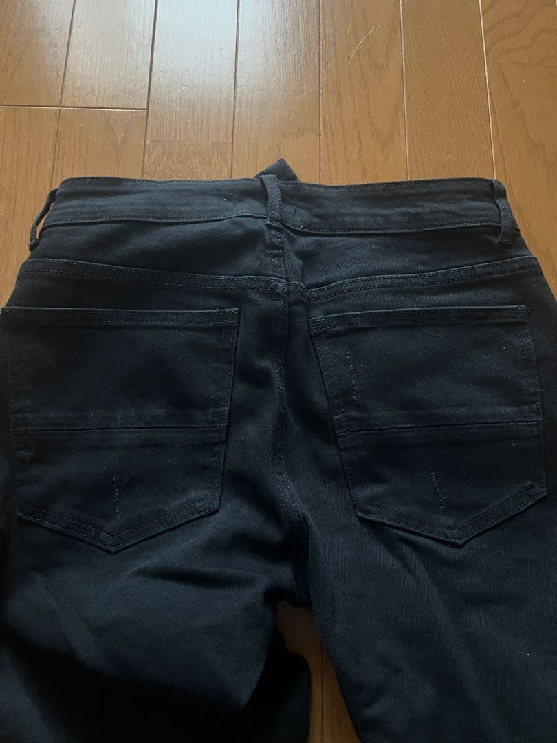 hesntls スリムフィットデニム ブラック 黒 28