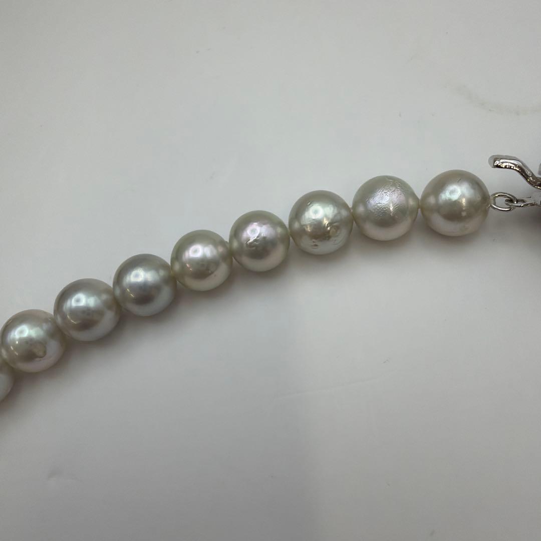 鑑定書付き‼︎ 真珠シルバーグレー　パールネックレス　Y