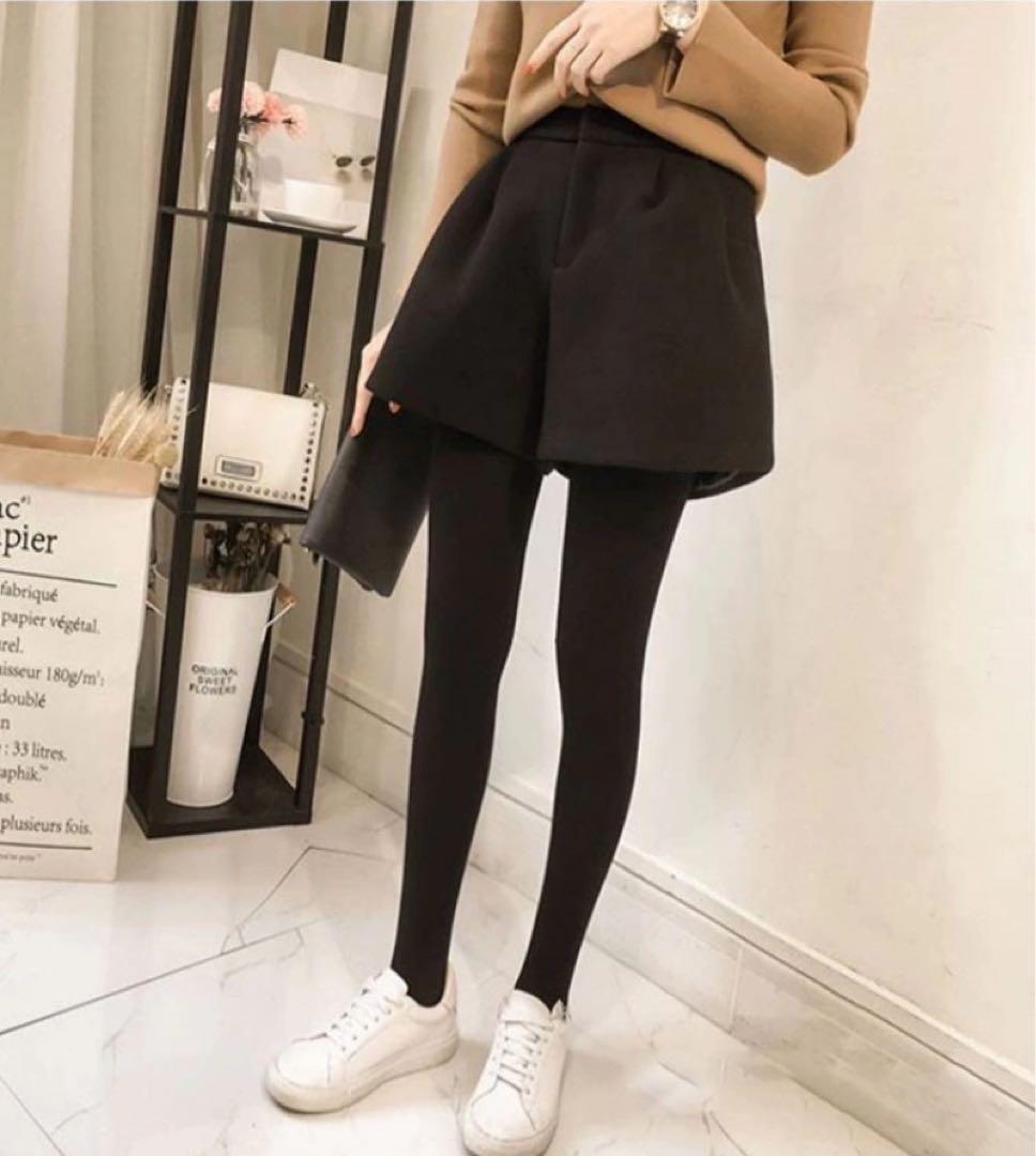 秋冬シンプルミニキュロット❤️デート女子会お出かけに最適