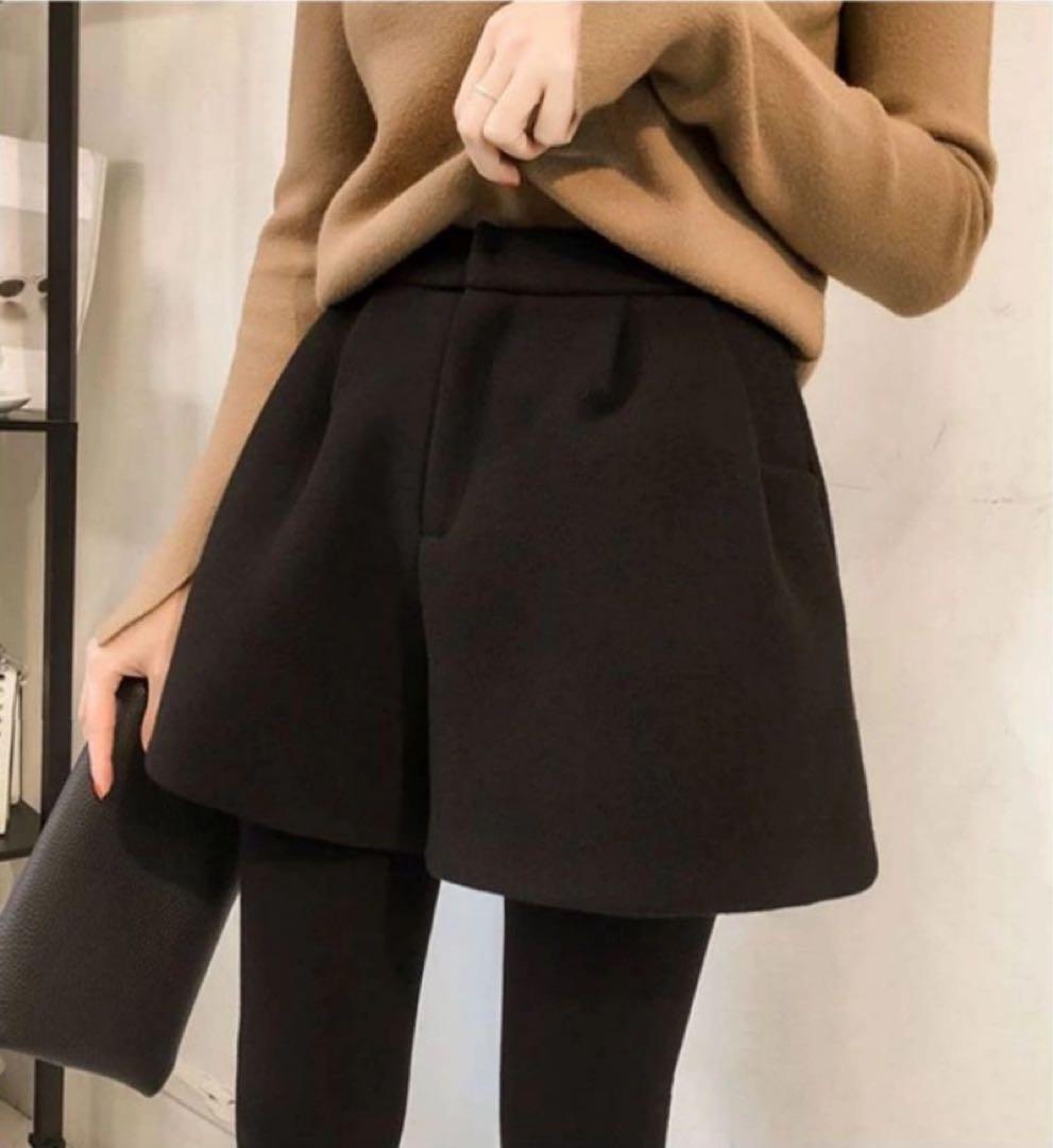 秋冬シンプルミニキュロット❤️デート女子会お出かけに最適