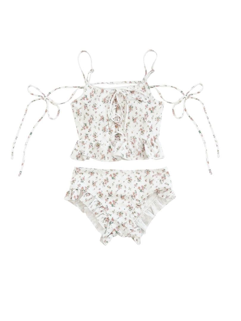 ミシェルマカロン　フラワーフリルビキニ　水着