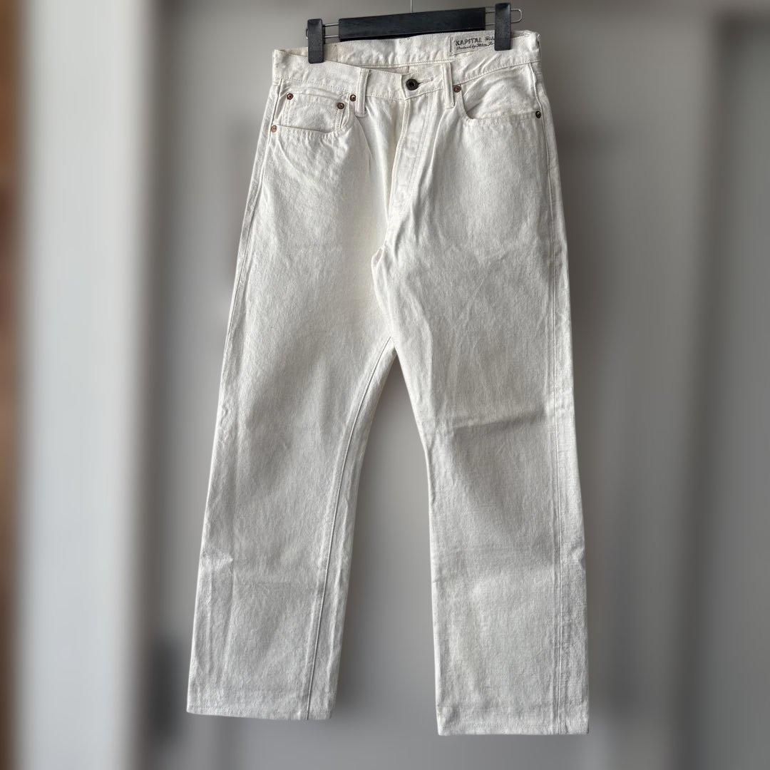 kapital デニム　ホワイト　シンチバッグ　赤耳