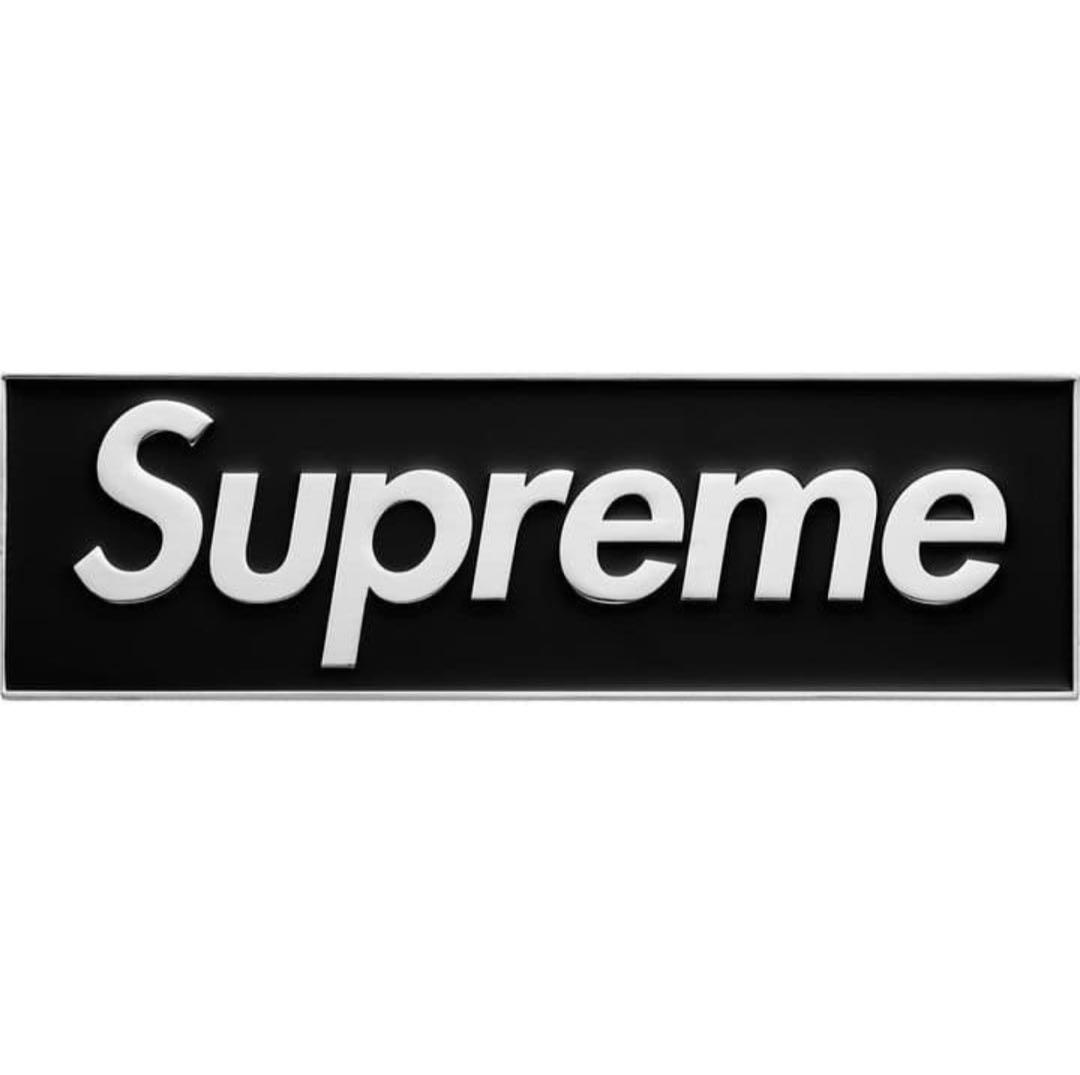 アクセサリー supreme box logo car emblem black