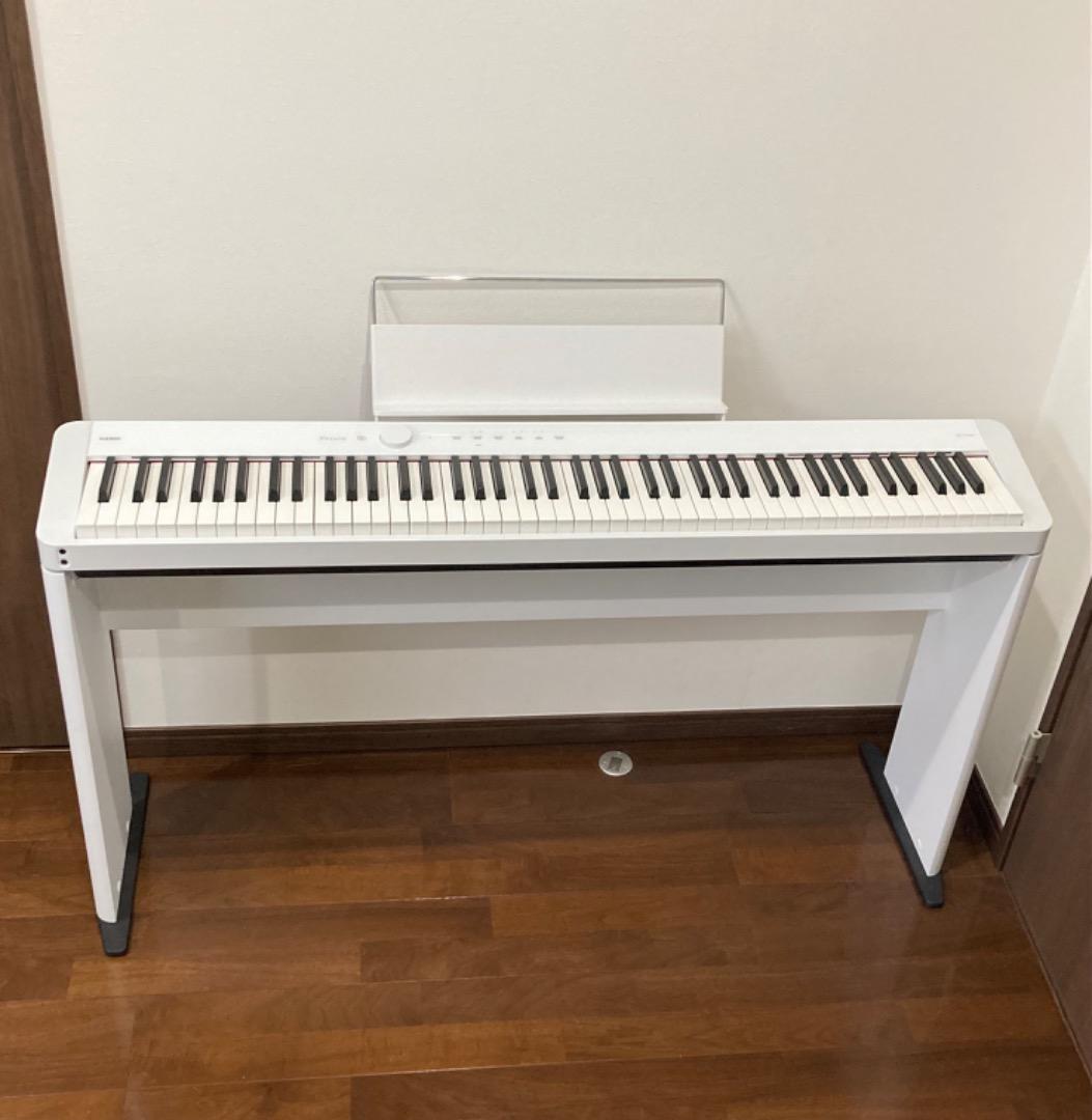 《美品》CASIO PX-S1000 ホワイト 88鍵電子ピアノ　専用台付き
