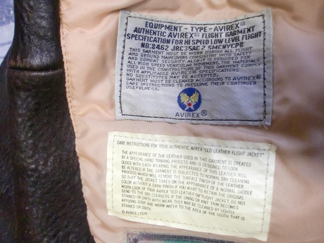 G-1 フライトジャケット　AVIREX / アヴィレックス　S　茶系