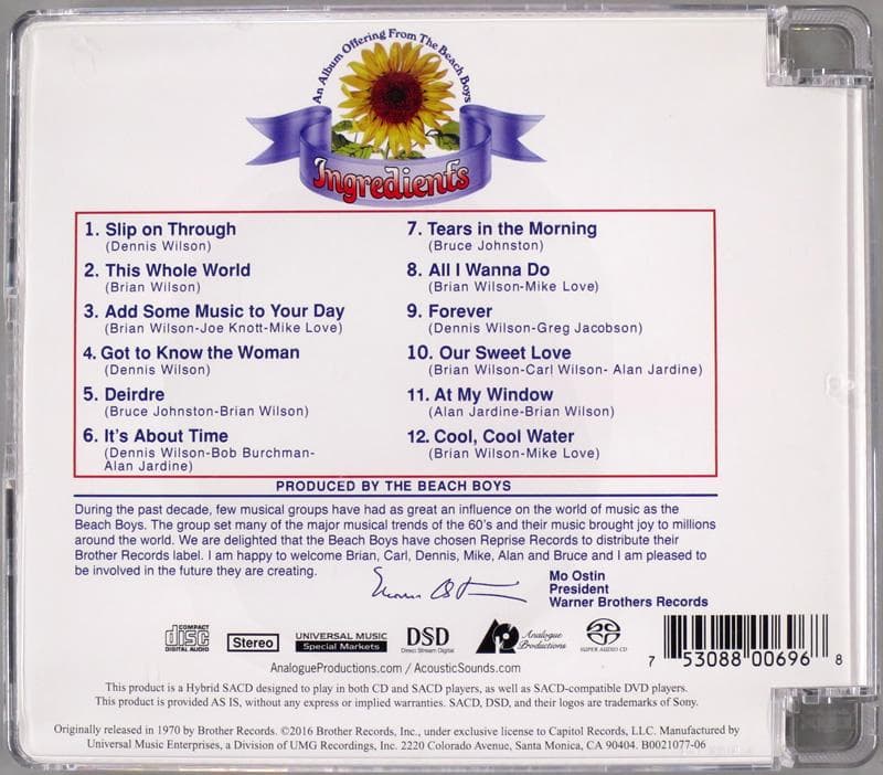(Hybrid SACD) The Beach Boys『Sunflower』