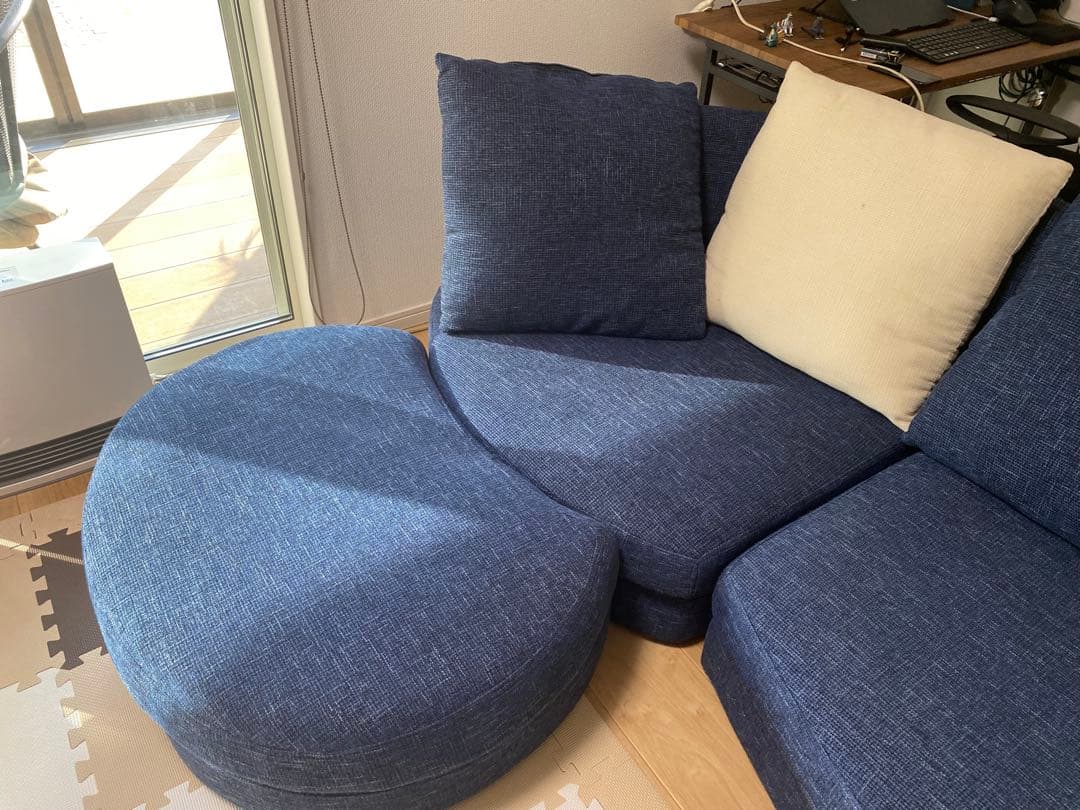 【セット販売】おしゃれカウチソファ　幅2300 ①【合計51000円】