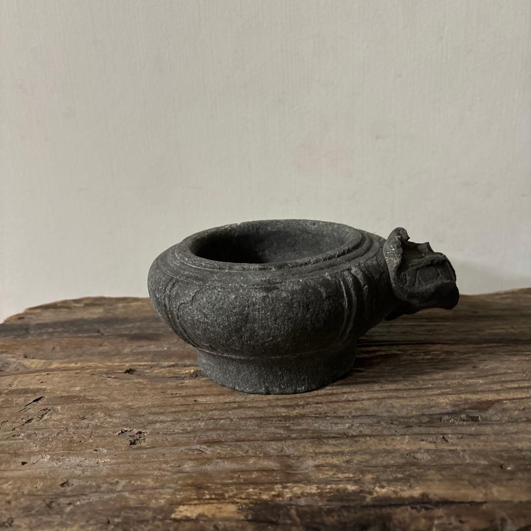 李朝　石製　香炉　祭器　朝鮮王朝　高麗　朝鮮王朝　骨董品　古民芸　古美術