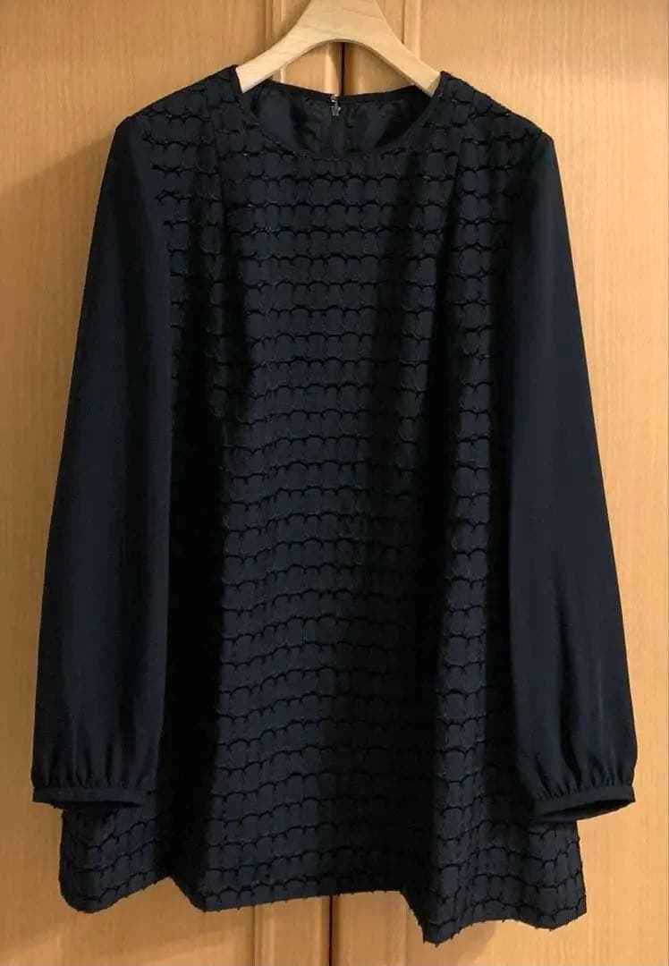 レリアン　ホワイトレーベル　ドットフロッキー　ブラウス　11号　近年