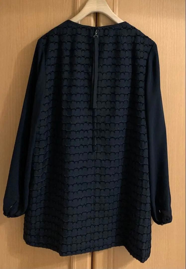 レリアン　ホワイトレーベル　ドットフロッキー　ブラウス　11号　近年