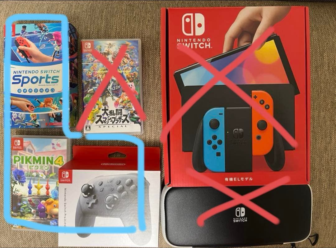 【極美品3点セット】ピクミン4、switch sports＋純正プロコン