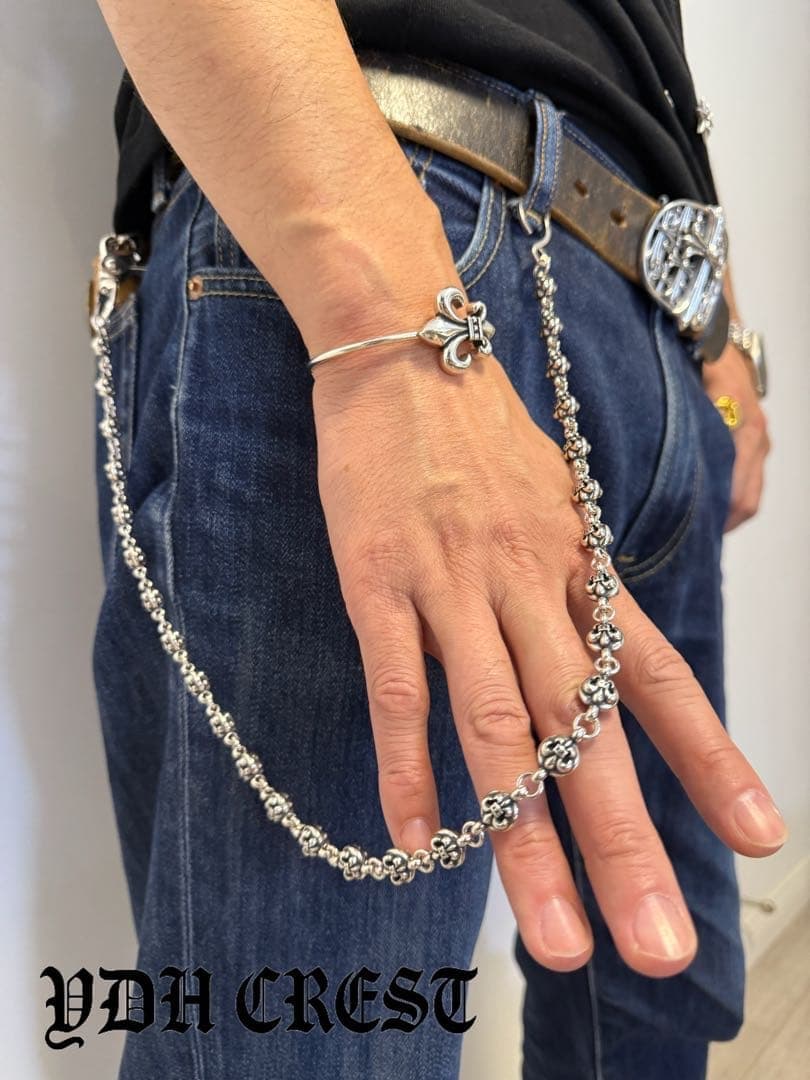 ★XXXCHAN　ウォレットチェーン　バイカー必須ウォレットシルバチ　刻印有り