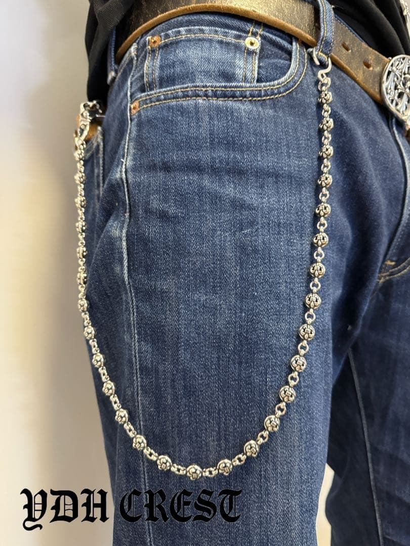 ★XXXCHAN　ウォレットチェーン　バイカー必須ウォレットシルバチ　刻印有り