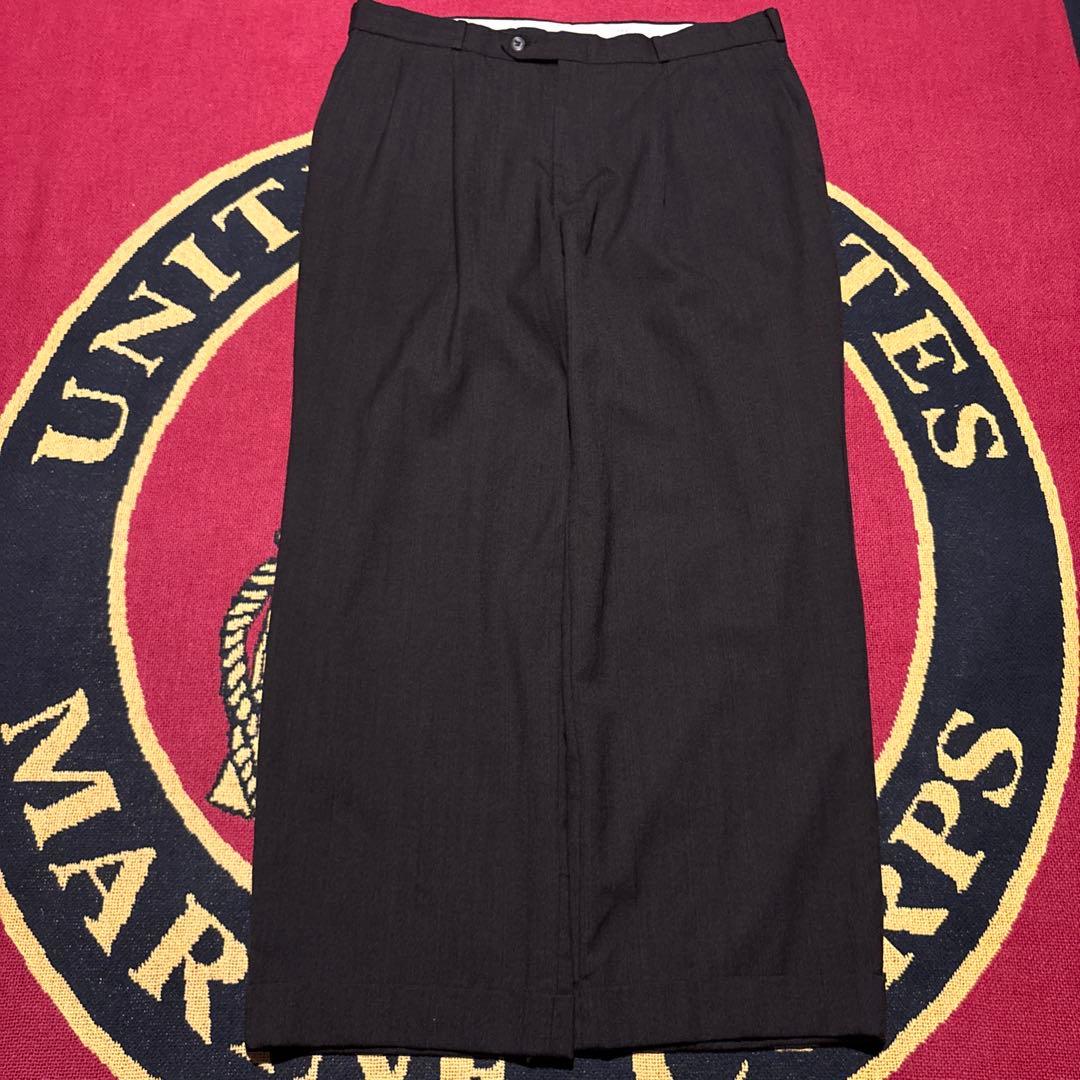 70s80sオールド スラックス ダブル 極太 ワイド　50s60s