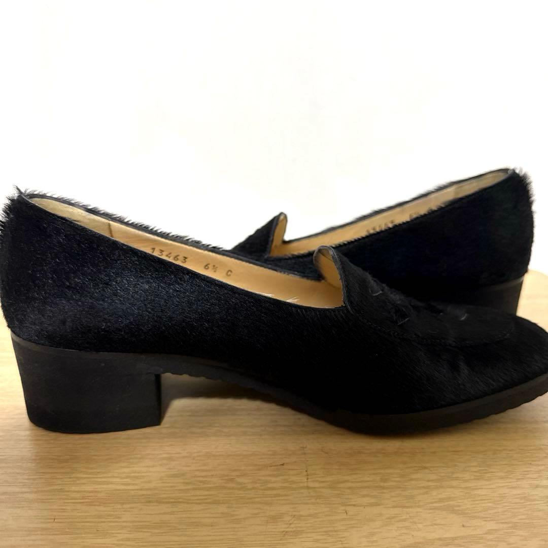 【美品】BOTTEGA VENETAボッテガヴェネタ ローファー ハラコ　黒