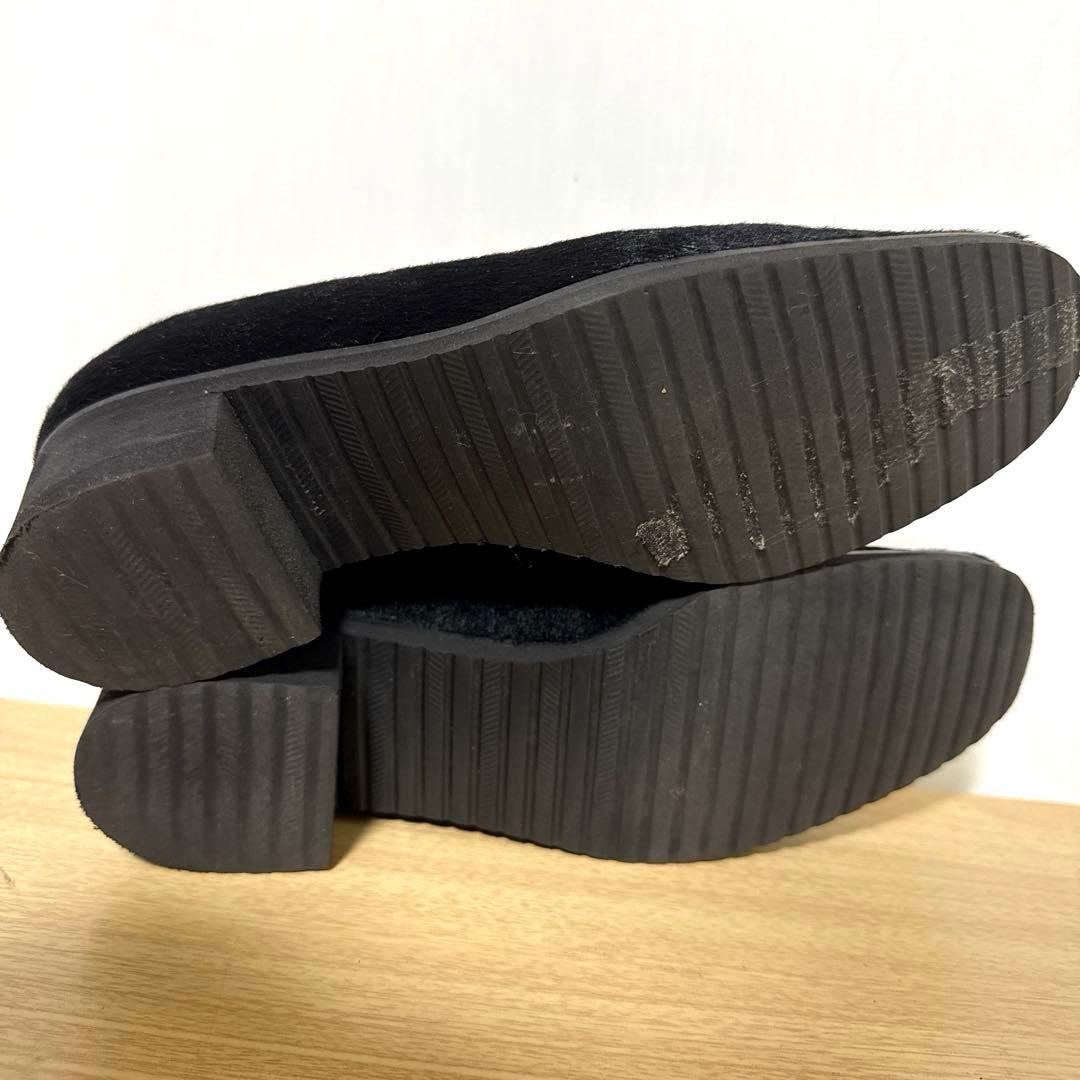 【美品】BOTTEGA VENETAボッテガヴェネタ ローファー ハラコ　黒