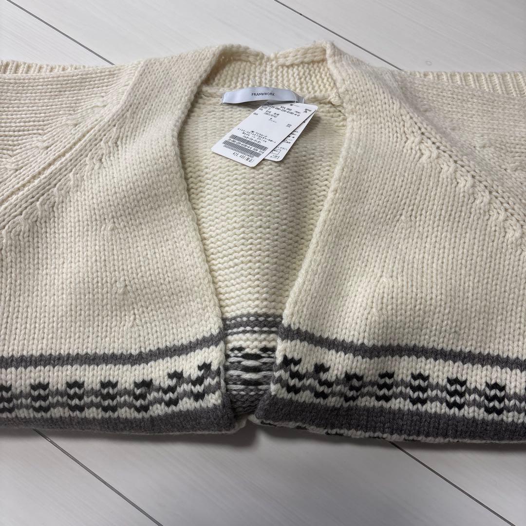 RA★43FRAMeWORK ジャガードカーディガン　未使用