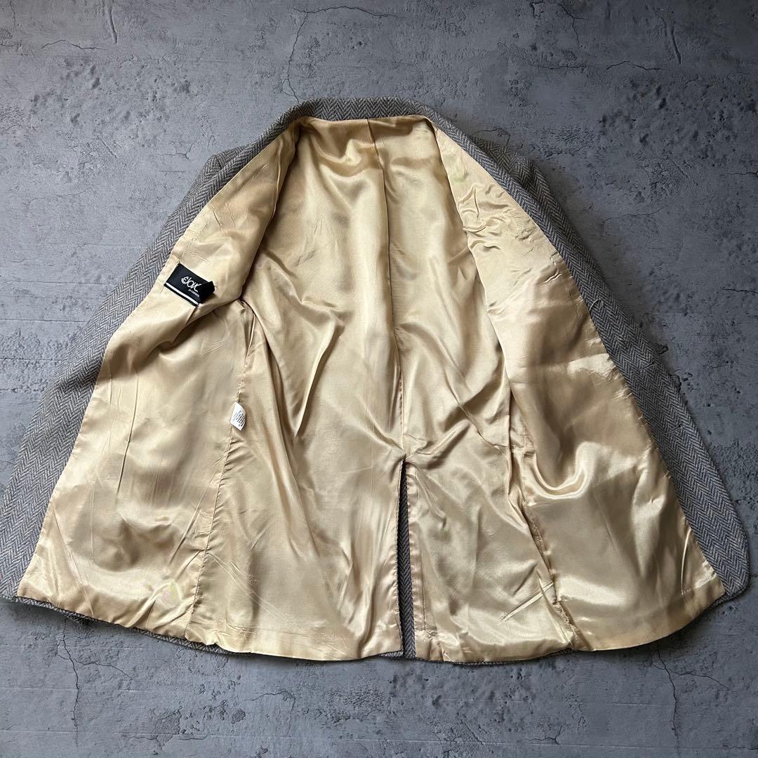 FARAH シングルジャケット エルボーパッチ くるみボタン ヘリンボーン