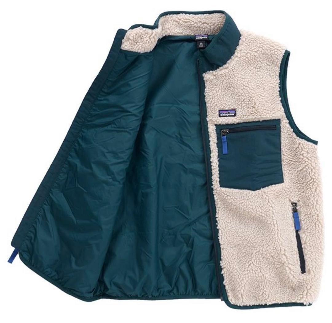 パタゴニア　キッズ　レトロX　フリースボア ベスト　XL(レディースM)