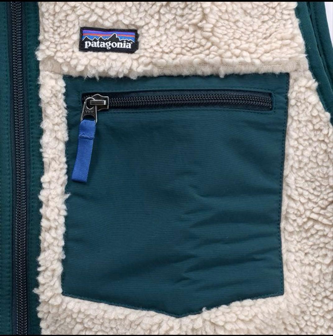 パタゴニア　キッズ　レトロX　フリースボア ベスト　XL(レディースM)