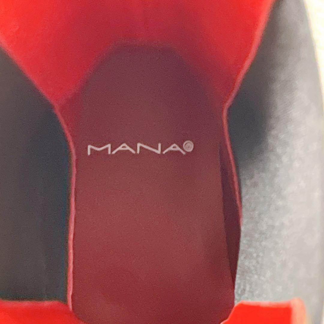 ⭐極美品⭐マナ MANA ショートブーツ サイドゴア 本革 25㎝ グレー