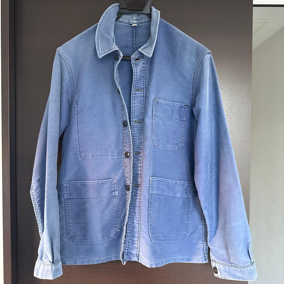 ヴィンテージ　フランス製　モールスキンカバーオール