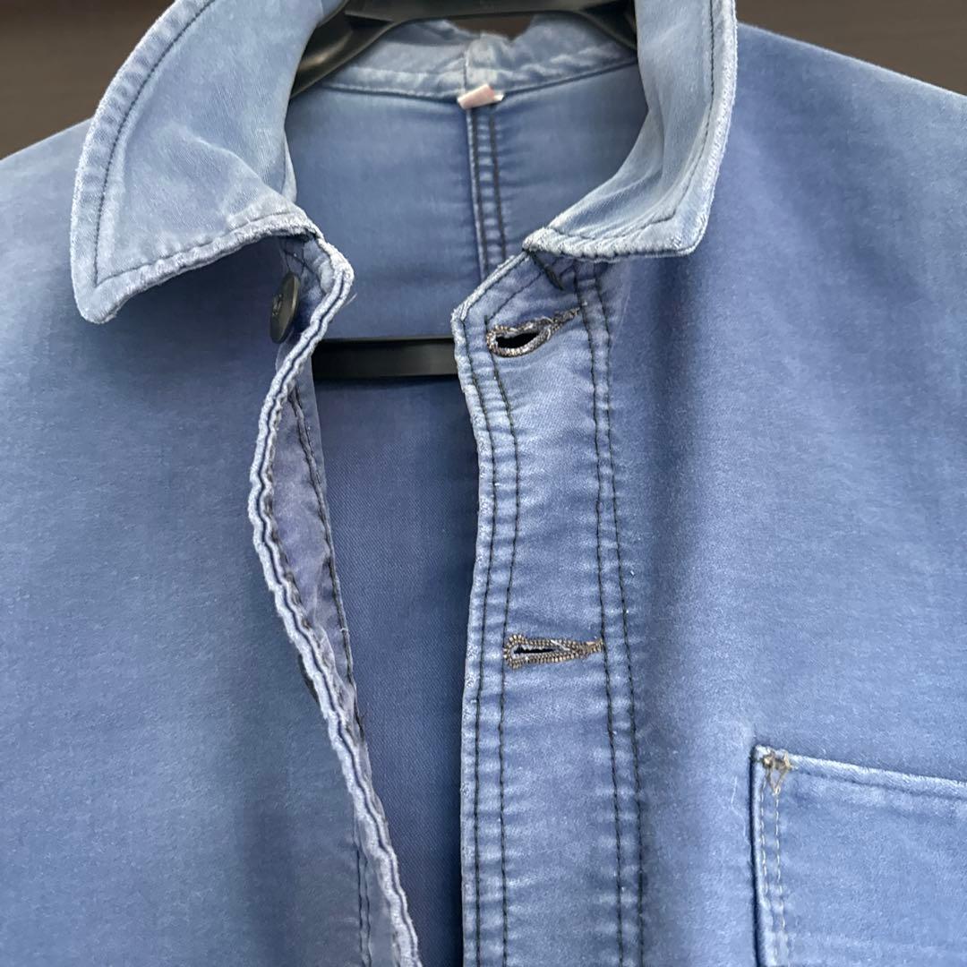 ヴィンテージ　フランス製　モールスキンカバーオール