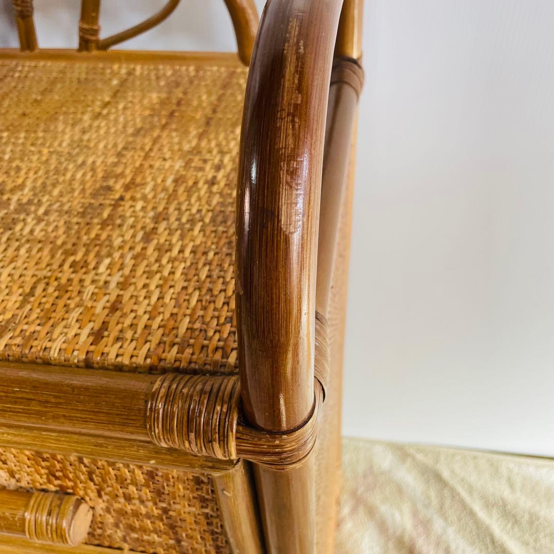 ラタン 4段チェスト 籐家具 洋服タンス レトロ