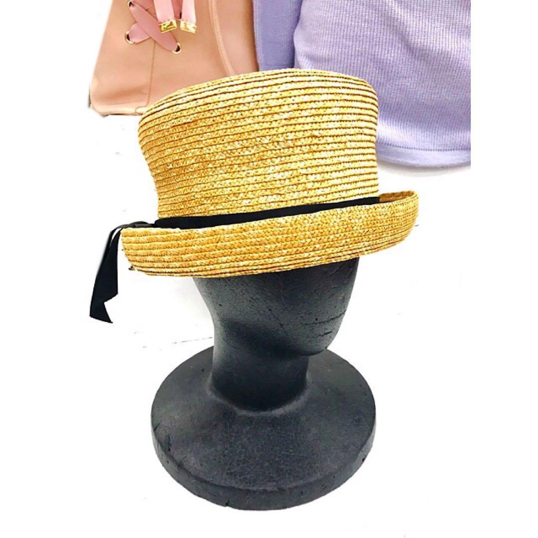 未使用KAWIJAMELEカウイジャミールパナマ帽カンカン帽麦わらストロー深め