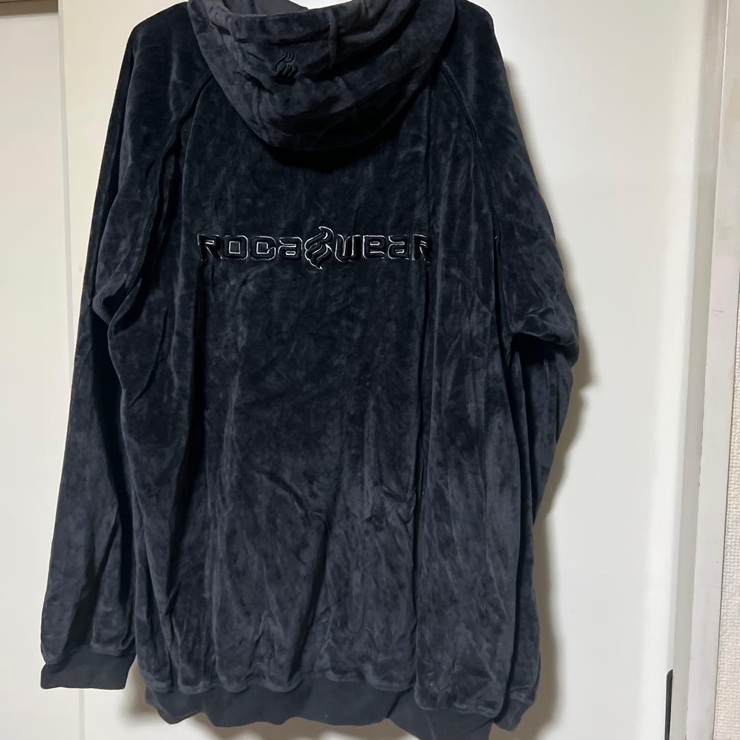 激レアRocawear♣︎Setupベロアセットアップ上下ロカウェア黒ダークグレー