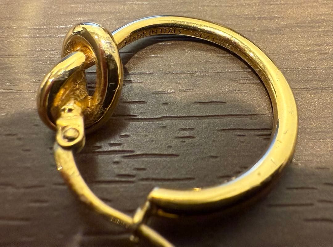 CELINE ゴールド ノットデザイン ピアス(片耳用)