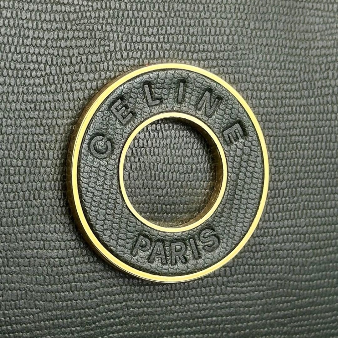 専用■セリーヌ サークルロゴ 2way ミニボストン ゴールド金具 グリーン系