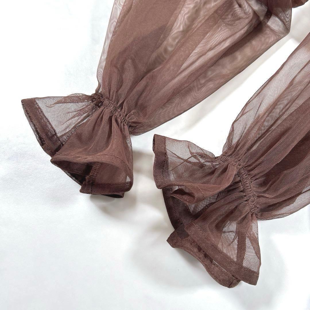 Dorry Doll　シフォンボレロセットメニーウエイドレス　ダークブラウン　M