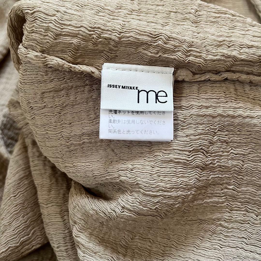 meイッセイミヤケ チュニック　シースルークレープ　ベージュ　フリーサイズ