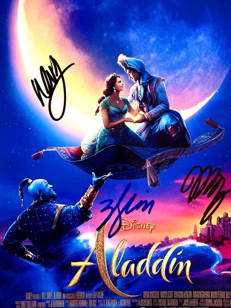 ウィル・スミスとナオミスコットとメナマスード直筆サイン入り超 大型写真