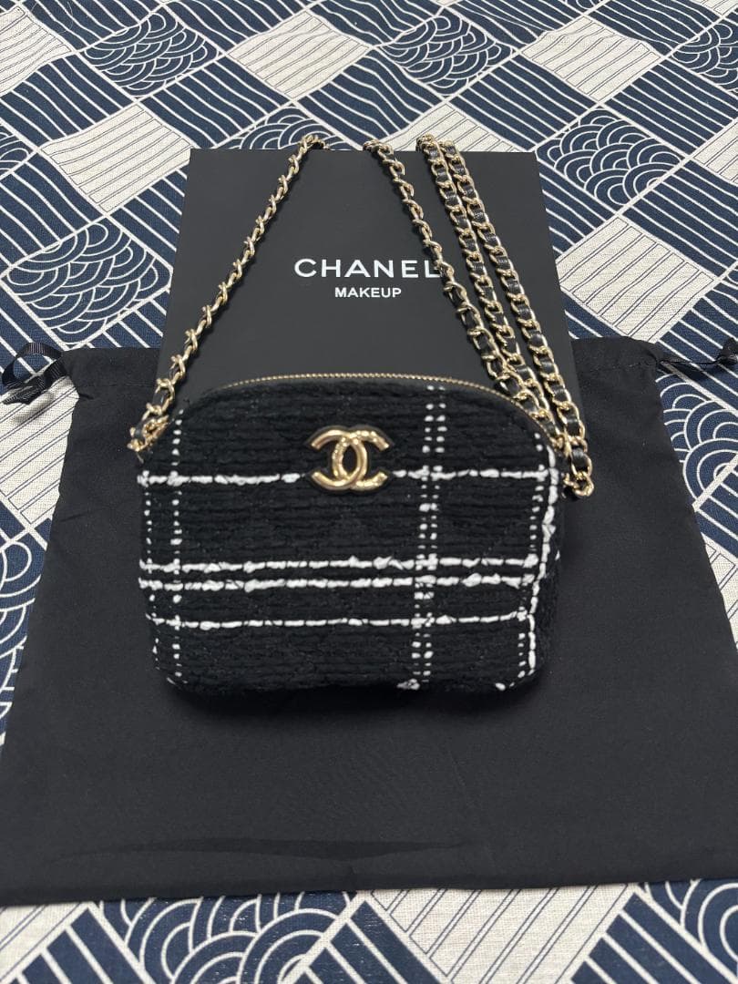 【箱付き】ツイード チェック柄 ショルダーバッグ