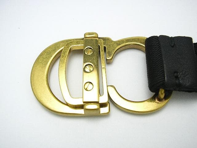 クリスチャンディオール　ロゴ　ナイロンベルト　ブラック　85cm