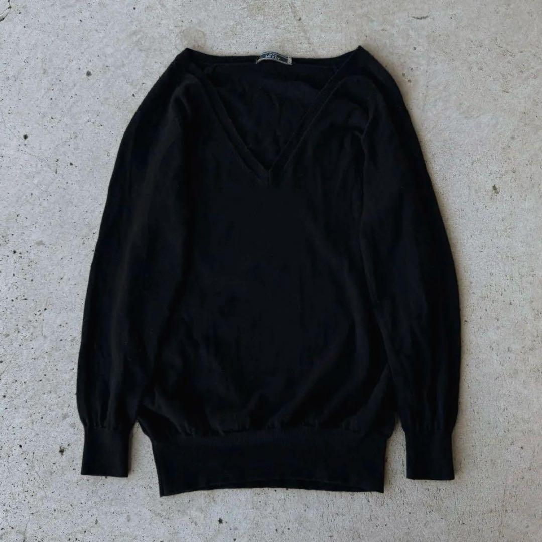 トップス Prada archive vneck knit 14aw black