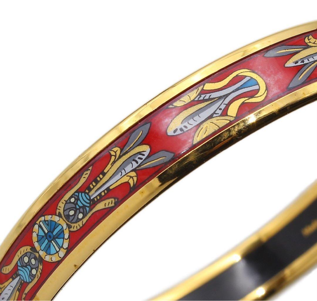 H2887 美品 エルメス エマイユPM 七宝焼き バングル ブレスレット