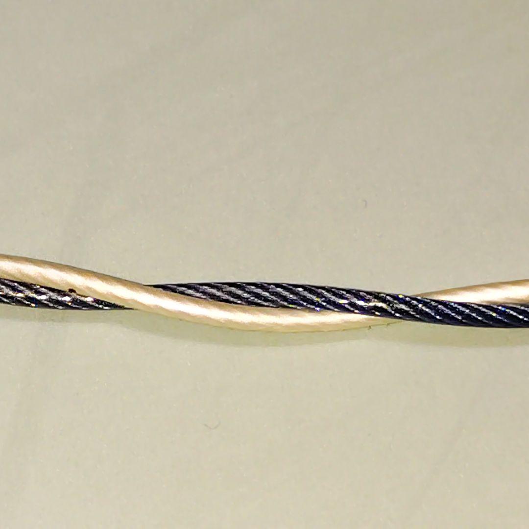 ファイテンRAKUWAネック ワイヤーEXTREME 43cm　ブルー×ホワイト