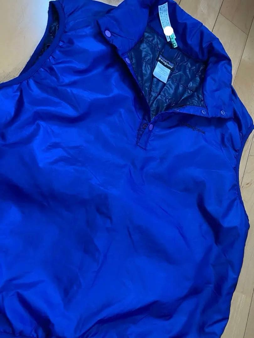 パタゴニア、パプボールベスト スナップボタン、ダウンベスト、ブルー、サイズ L
